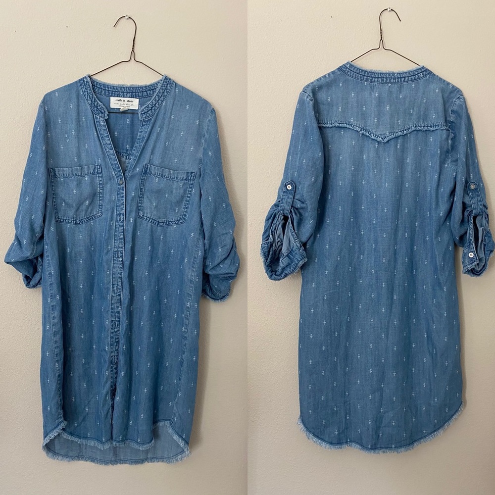 Cloth & Stone chambray shirt dress